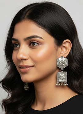 Silver Oxidised Danglers