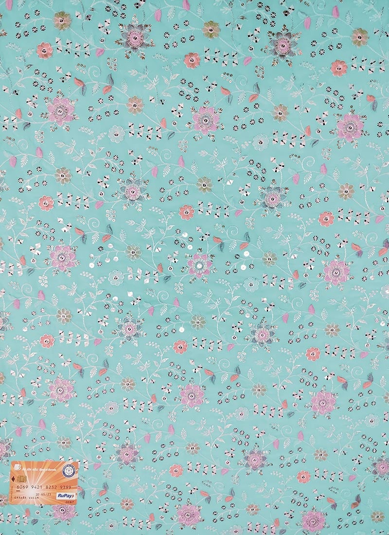 Sky Blue Georgette Fabric