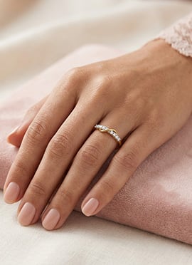 Timeless Gold 925 Sterling Silver Moissanite Ring