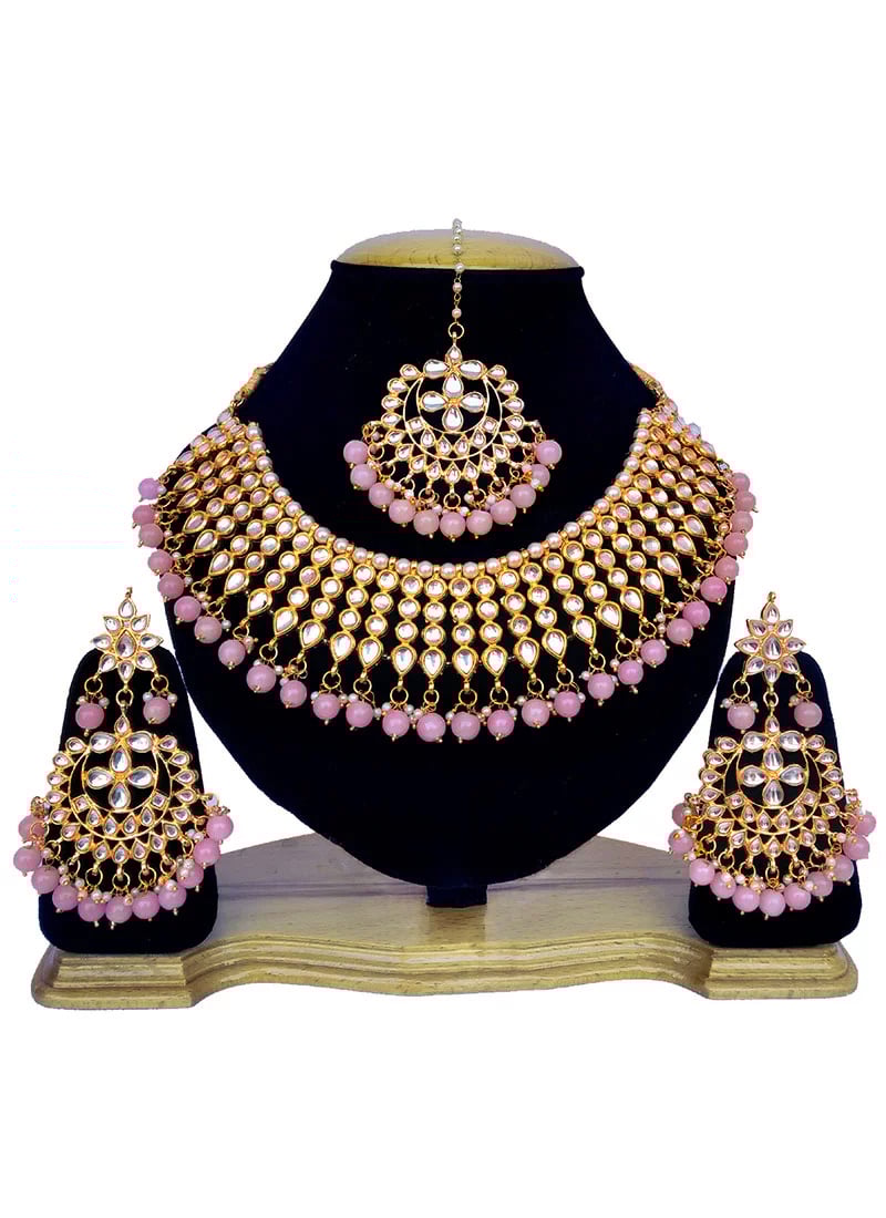 Tricolor Necklace Set Wedding Wear