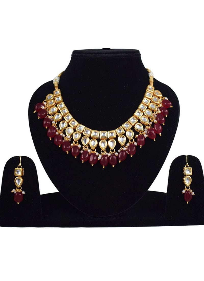 Tricolor Necklace Set Party Wear