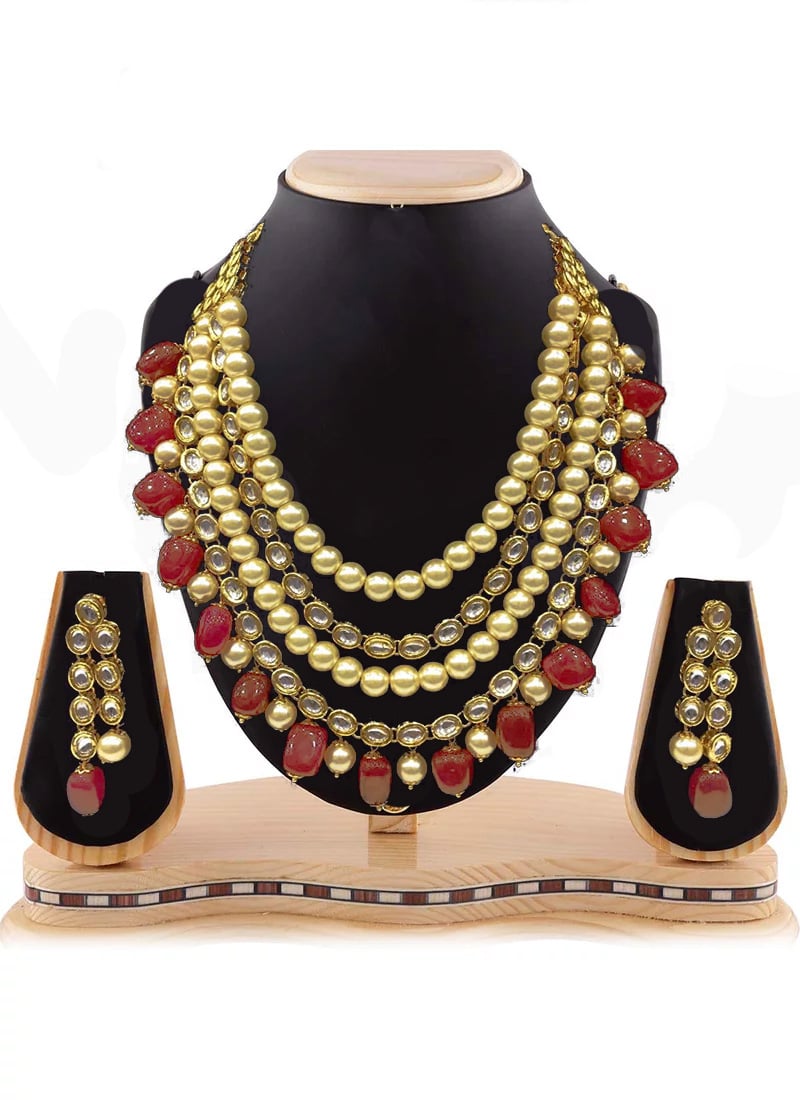 Tricolor Necklace Set Wedding Wear