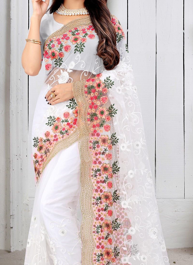 White Sarees Buy Latest White Sarees Online Shopping Cbazaar