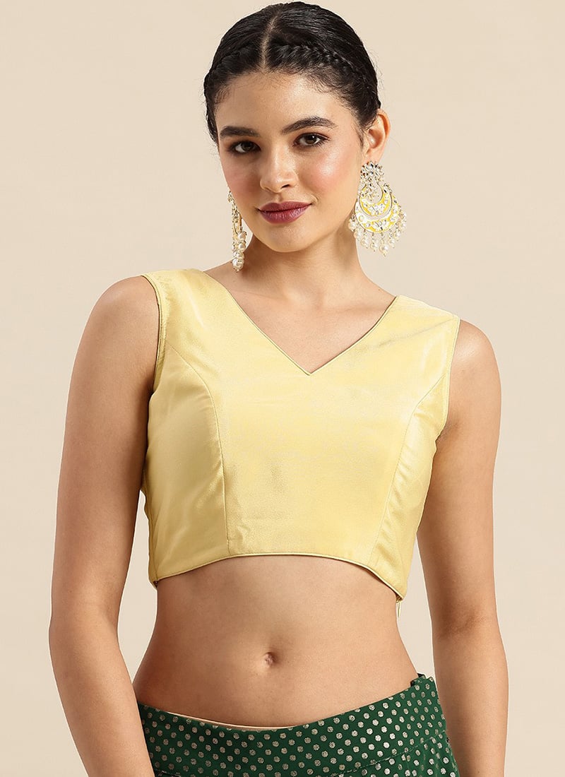 Yellow Art Silk Blouse Work Wear