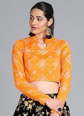 Yellow Gota Chinnon Blouse