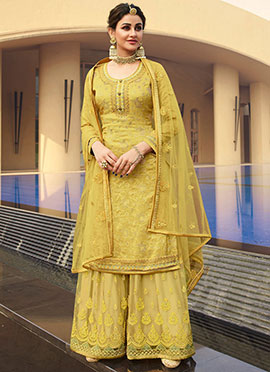 Buy Art Silk Palazzo Suit Online 
