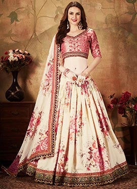 Yellow Organza Umbrella Lehenga
