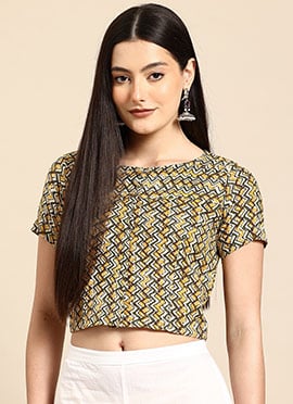 Artisan Multicolored Blended Cotton Printed Blouse