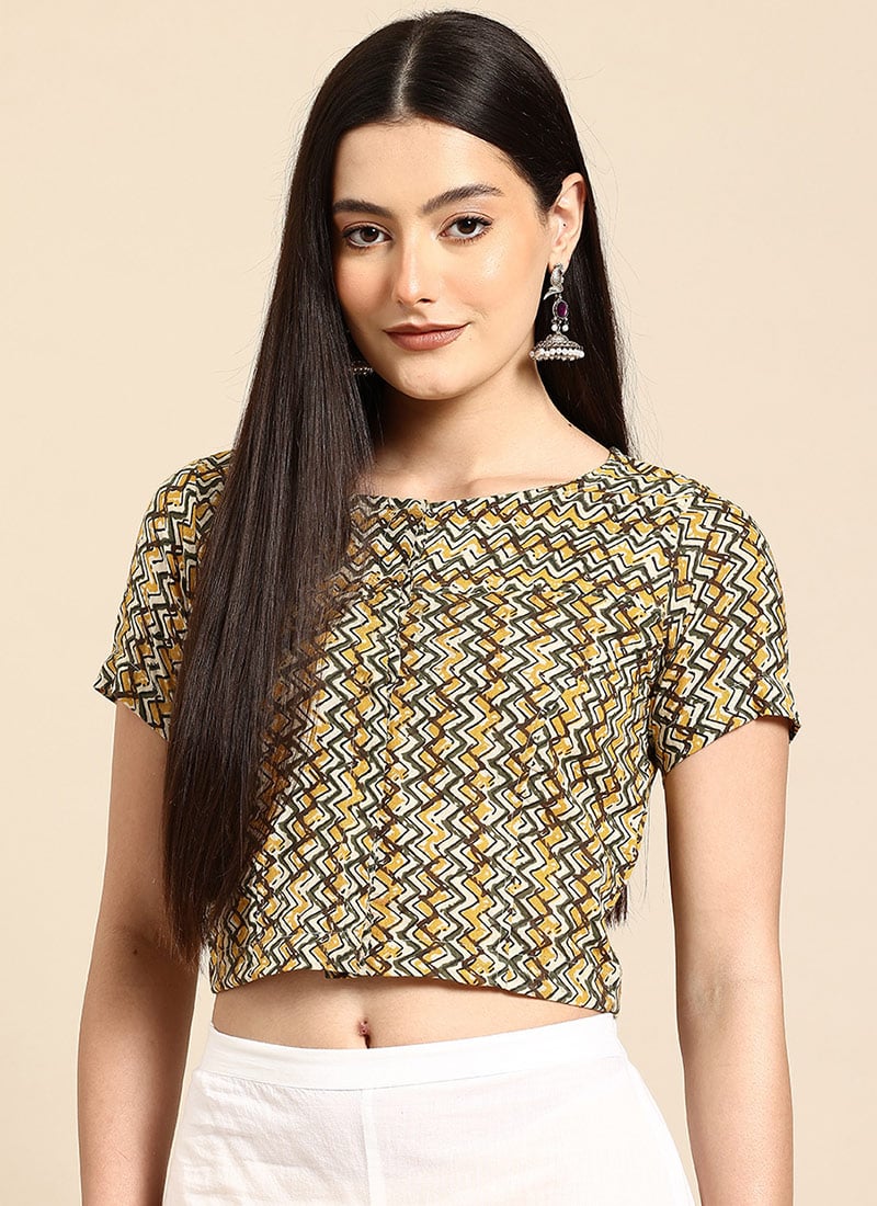 Artisan Multicolored Blended Cotton Printed Blouse After Six Wear