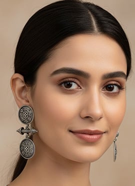 Artisan Silver Oxidised Drop