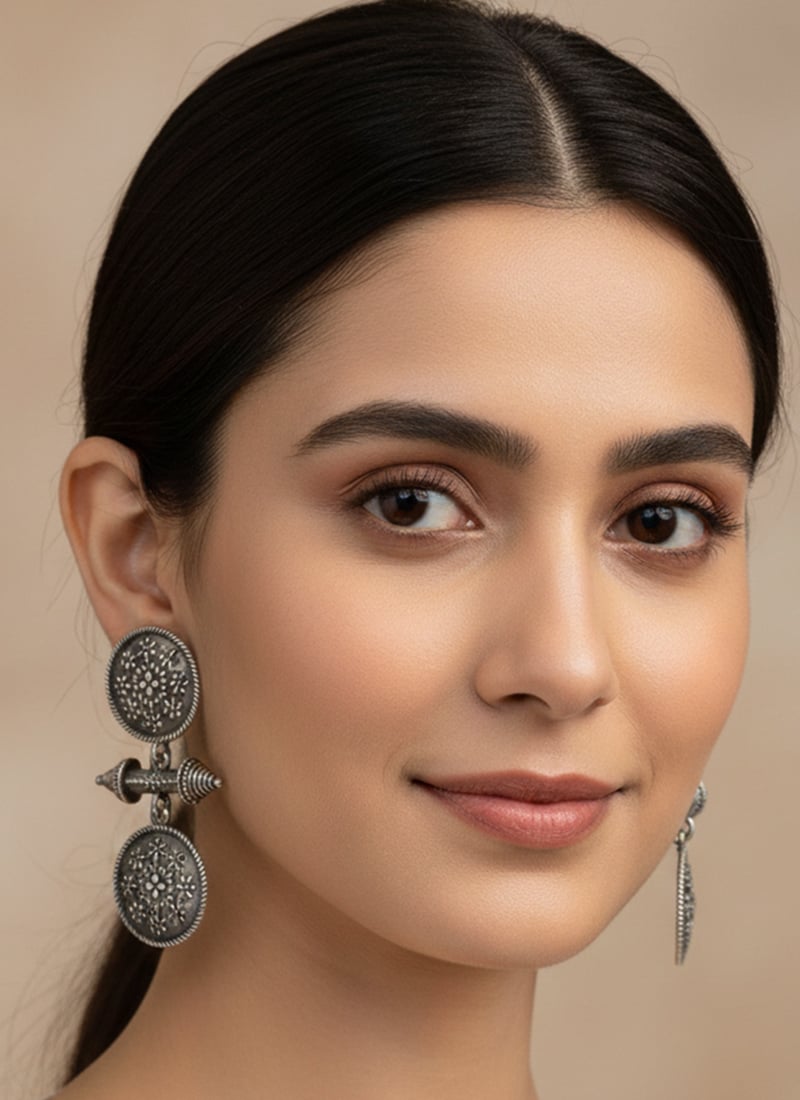 Artisan Silver Oxidised Drop After Six Wear