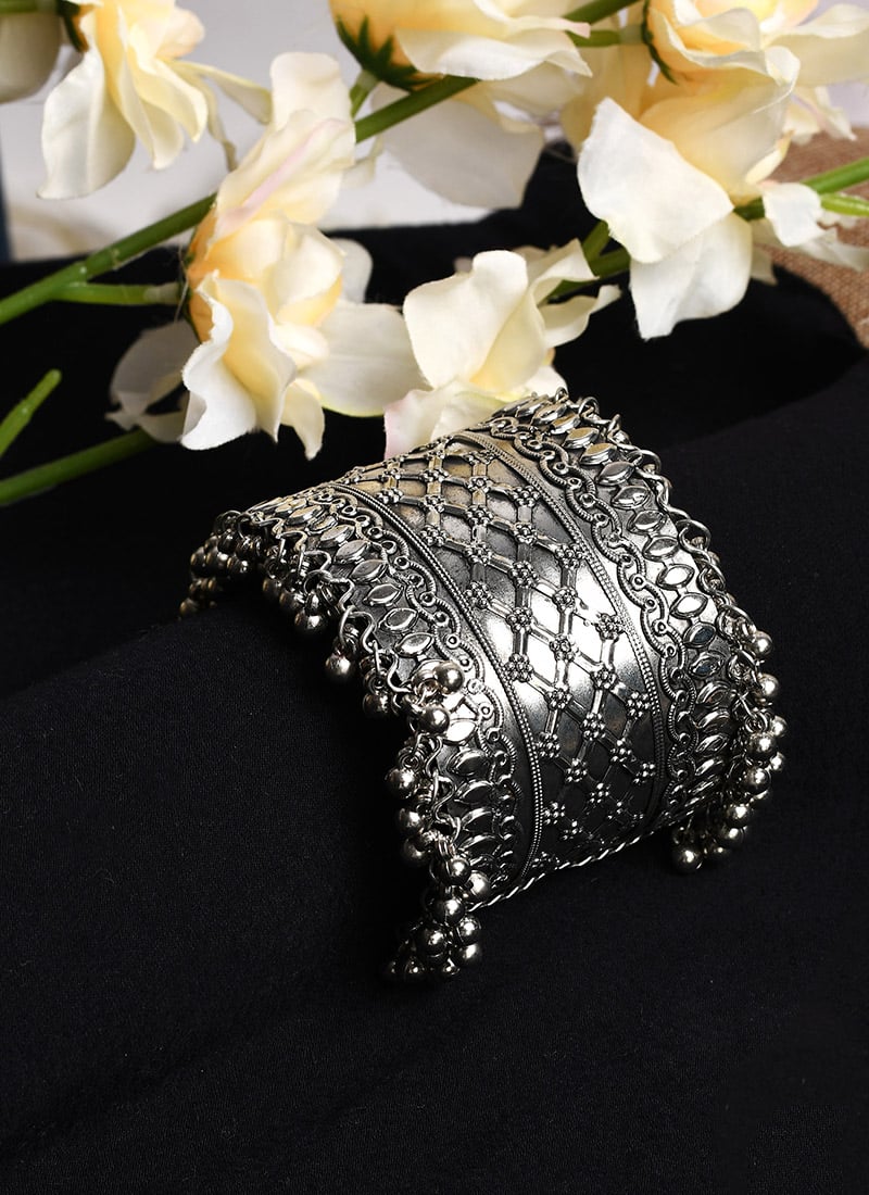 Artistic Silver Oxidised Bracelet After Six Wear