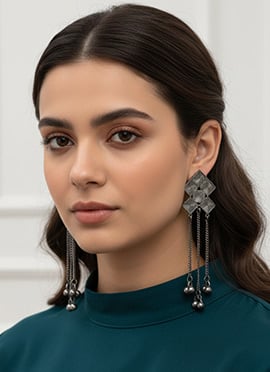 Beautifully Crafted Silver Drop Earrings