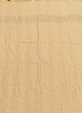 Beige Art Silk Zari Dupatta