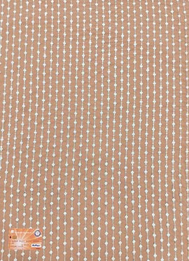 Light Brown Faux Georgette Embroidered Fabric