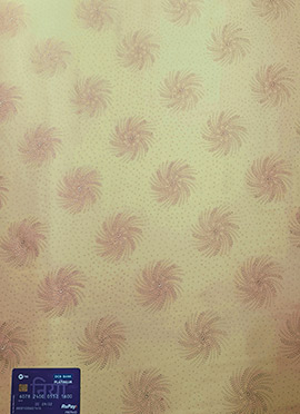 Beige Georgette Foil Printed Fabric