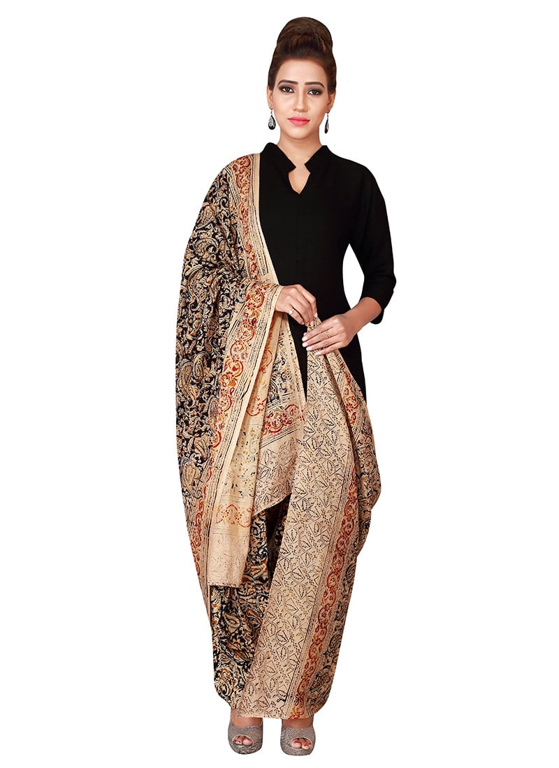 Beige N Black Cotton Patiala Pant After Six Wear