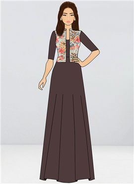 western gown with jacket