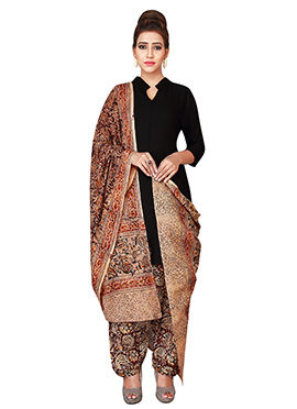 Beige N Maroon Cotton Patiala Pant