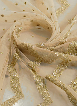 Beige net Fabric