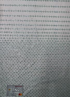 Light Blue Net Sequins Embroidery Fabric