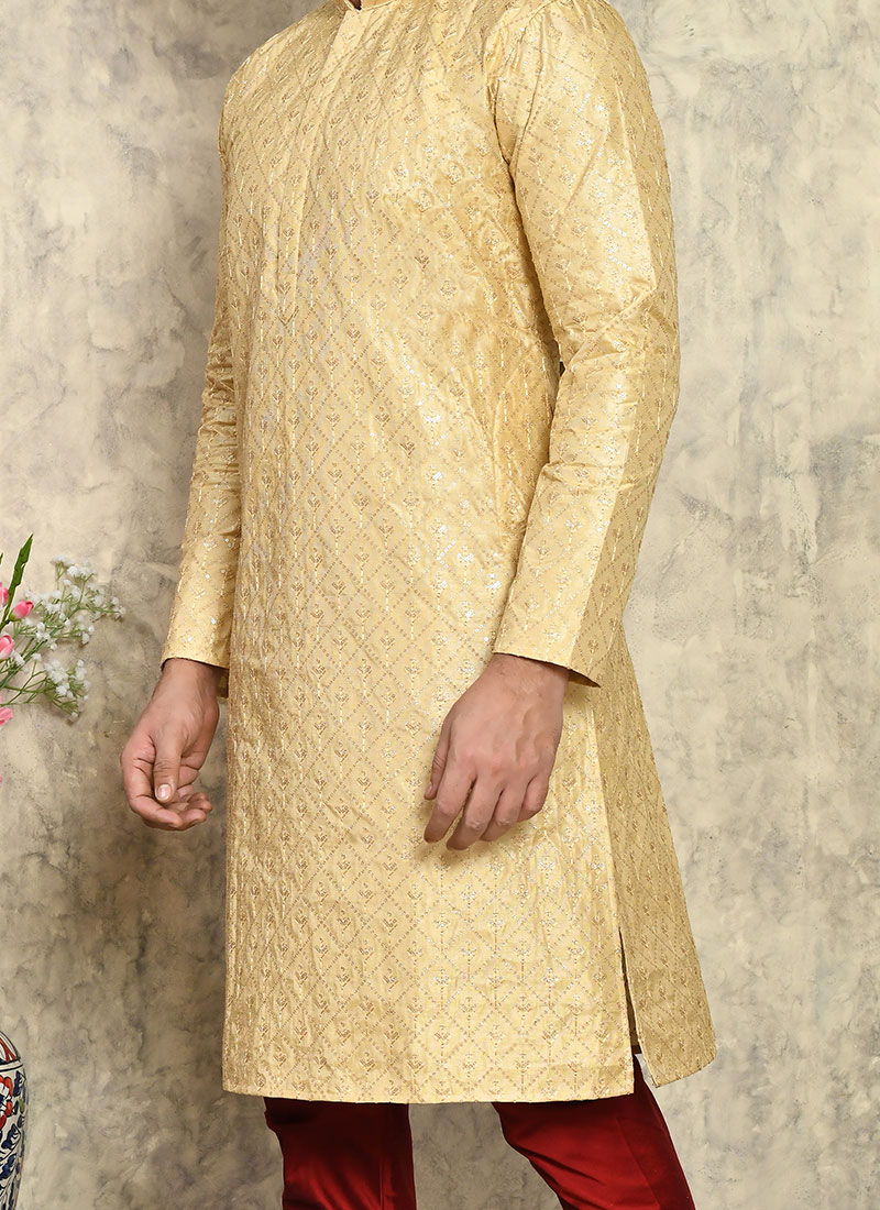 Whispering Ivy Beige Kurta Set