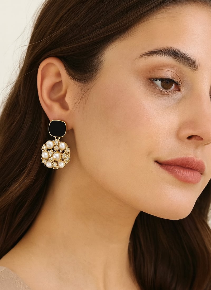 Black Beads And Stones Drops After Six Wear