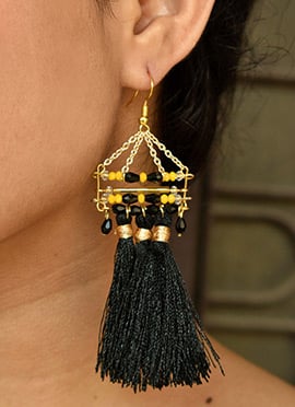 Black Beads Danglers