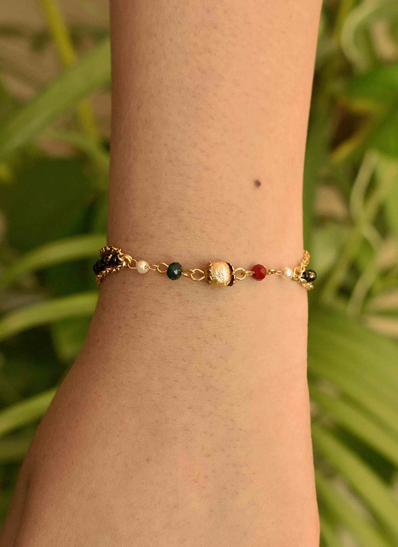 Black Beads Magalsutra Bracelets Festive Wear