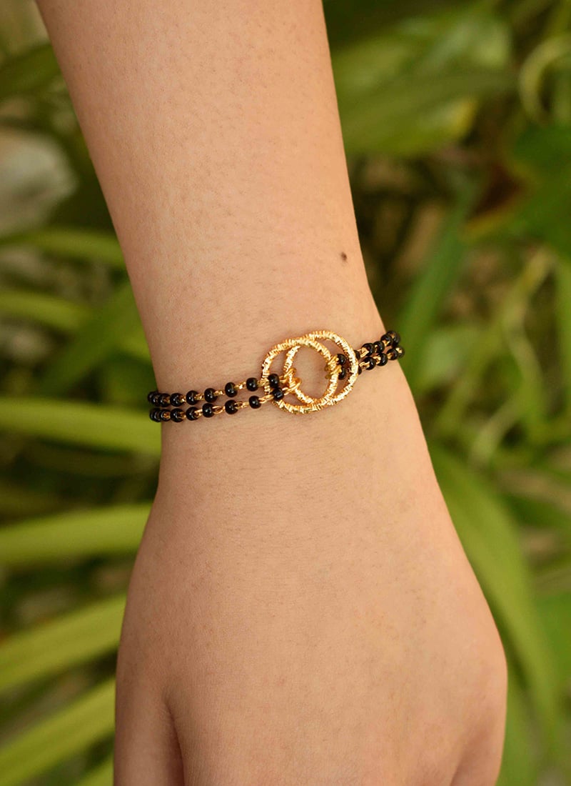 Black Beads Magalsutra Bracelets Festive Wear