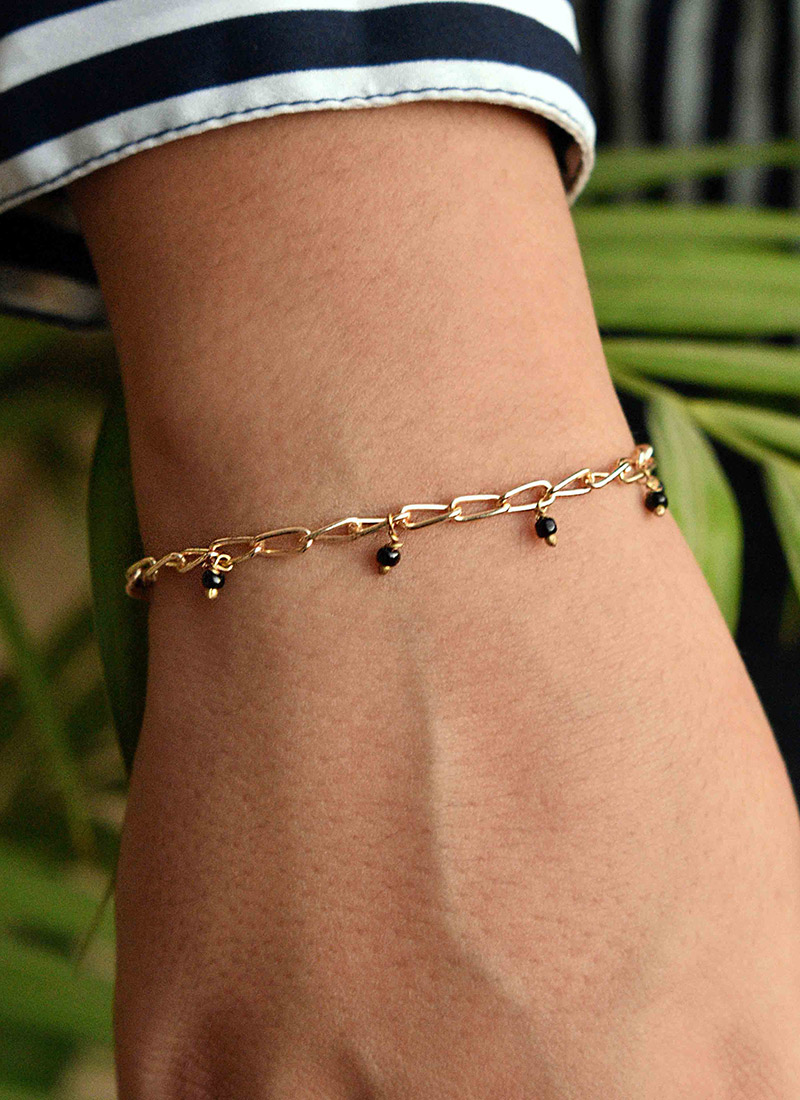 Black Beads Magalsutra Bracelets Festive Wear