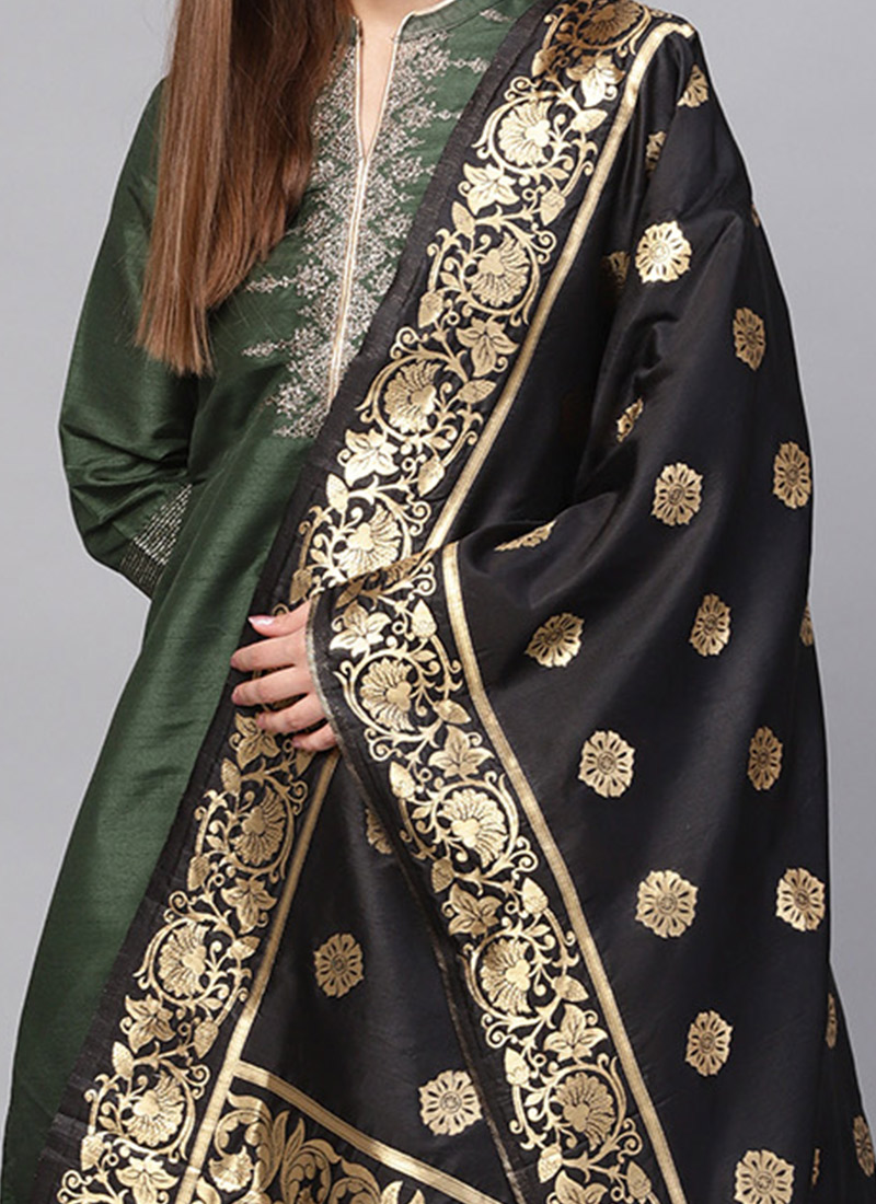 Buy Black Brocade Dupatta, Benarasi , Zari, dupatta Online Shopping