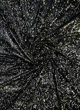 Black Embroidered Georgette Fabric