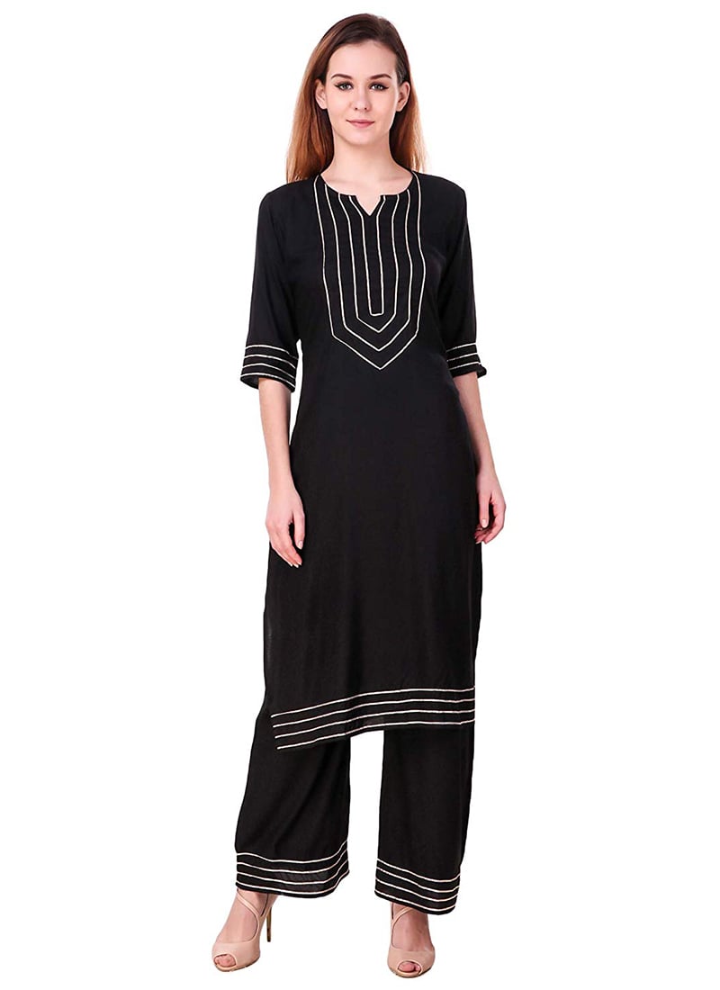 Black Kurta Palazzo Set