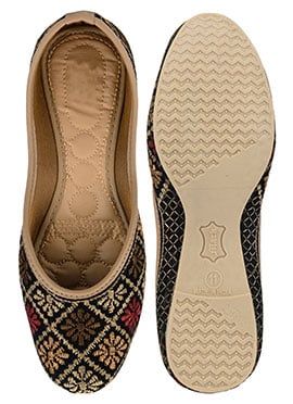 Black Embroidered Juti