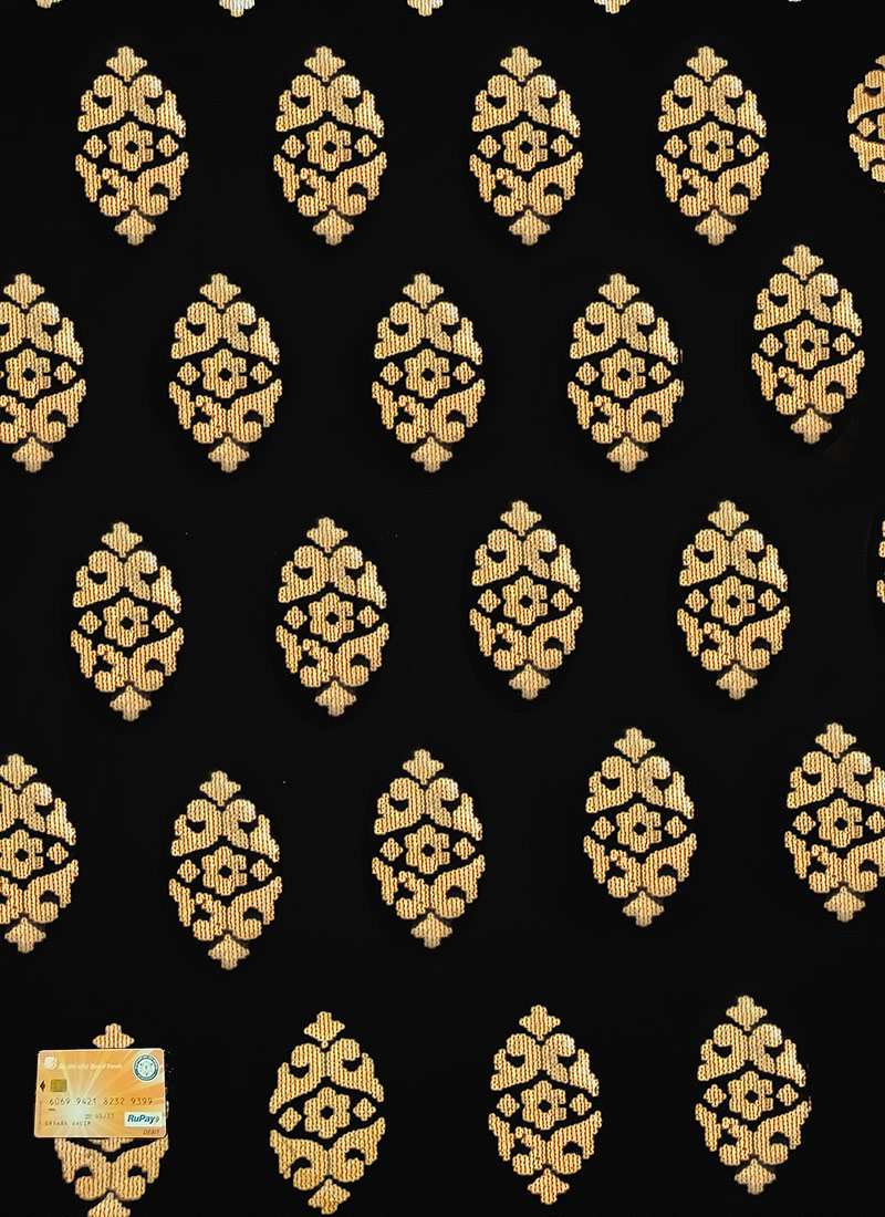 Black Faux Georgette Fabric