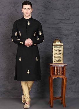 Black Georgette Kurta Pyjama