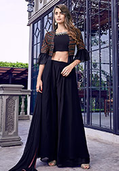 plazo choli with jacket