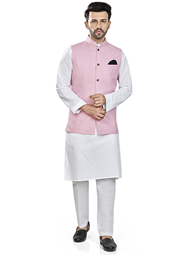 Black Linen Blend Bandi Set