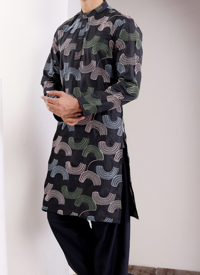 Exquisite Printed Kurta With Pyjama main image 0