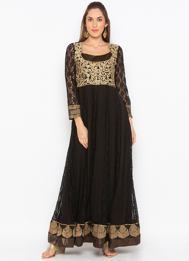 black long kurti party wear