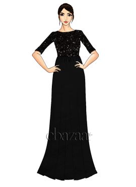 black net gown