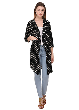 black polyester shrug