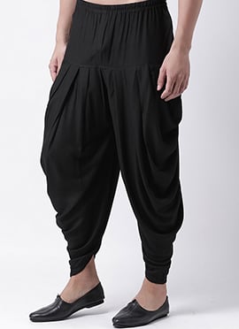 Black Rayon Dhoti Pant
