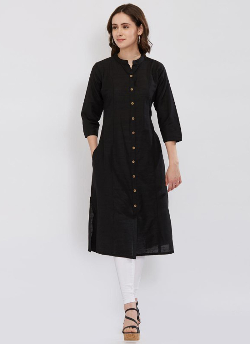 Buy Online Print Black Party Wear Kurti : 213962 - Kurtis