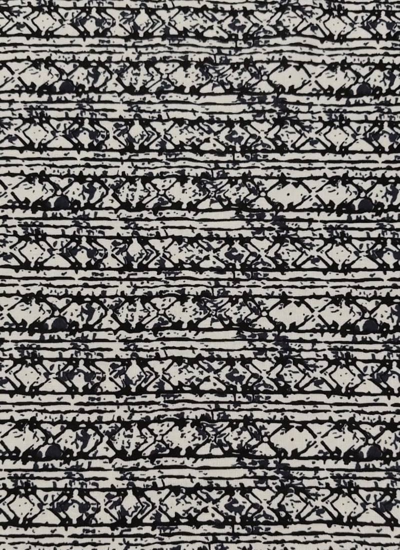 Black Rayon Mill Print Fabric