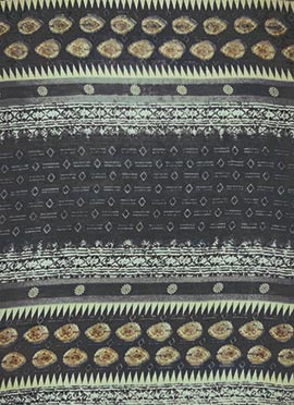 Black Rayon Mill Print Fabric