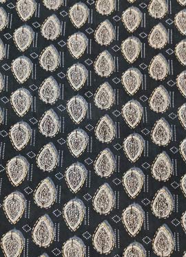 Black Rayon Mill Print Fabric