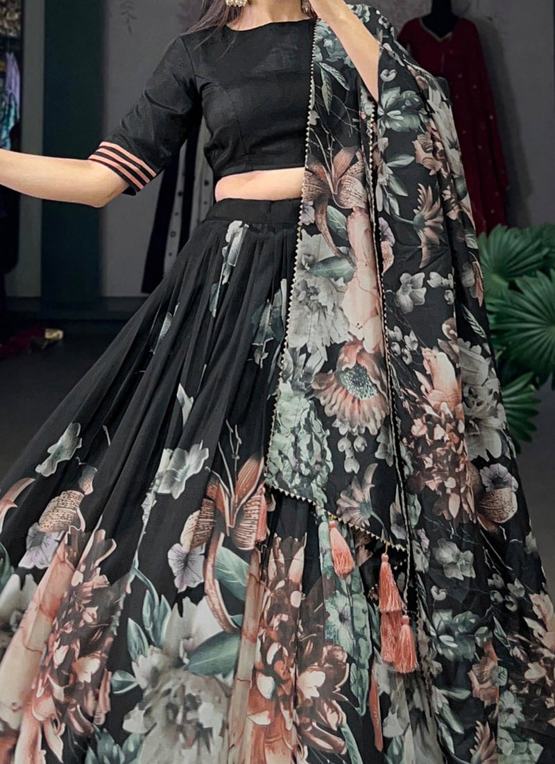 Black Poise Lehenga main image 0