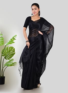 Black Tissue Saree